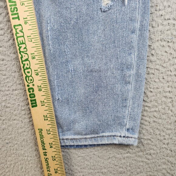 Womens Size 5 Jr's High Waisted Distressed Straight Leg Ankle Curvy Mom Jeans - Picture 6 of 11